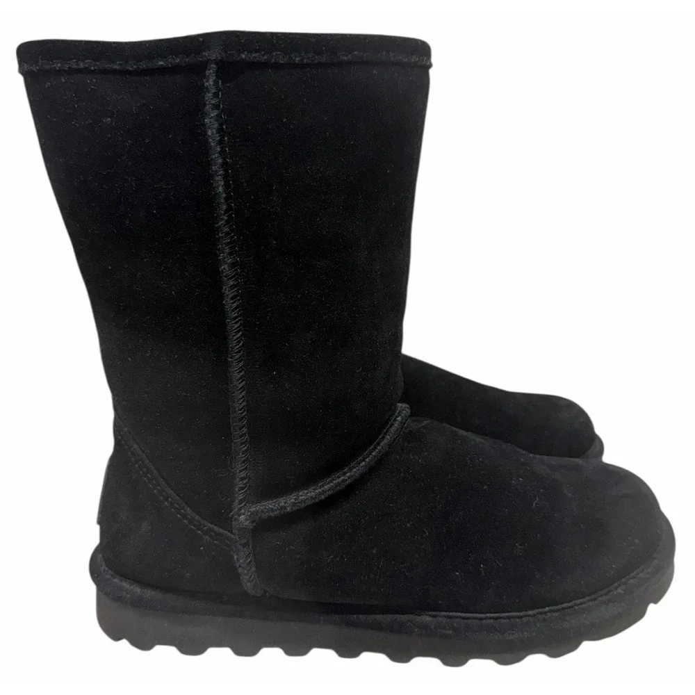 Bearpaw Women's‎ Boot Elle Short Water Resistant Suede Black Size 7 1962W